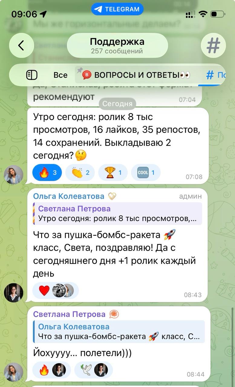 Отзыв Светланы — статистика